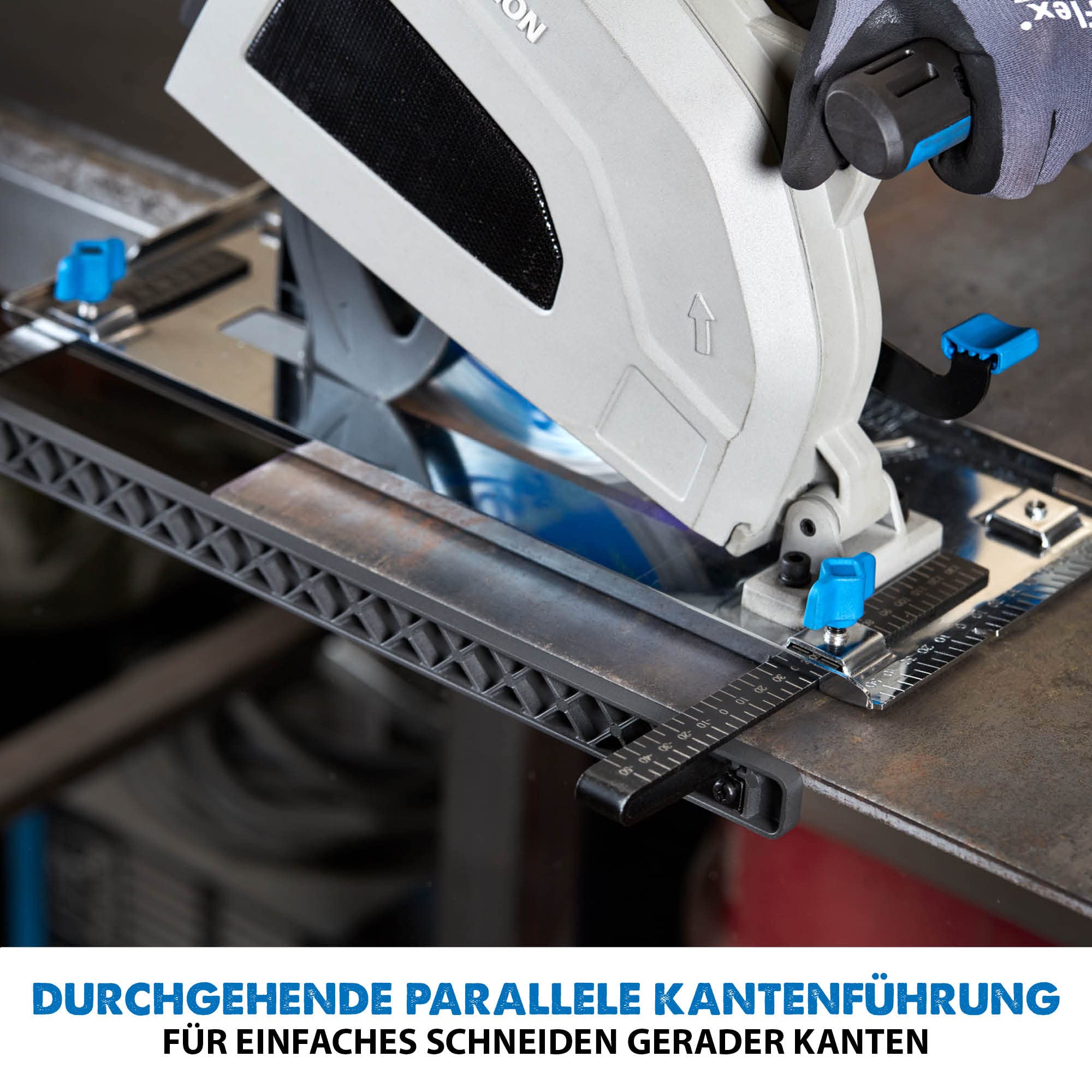 Evolution Metallkreissäge S210CCS | Kaltsäge Kreissäge Tauchsäge 1800W Inkl. Ø 210 mm HM-Sägeblatt Schneidet Baustahl, Metall | Schienenkompatibel Kaltkreissäge | Scie Circulaire mit Führungsschiene