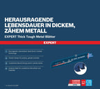 Bosch Professional 3x Expert ‘Thick Tough Metal’ S 1155 CHC Säbelsägeblatt (für Zäher Stahl, Gusseisen, Länge 225 mm, Zubehör Säbelsäge)