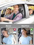 Oasser Kopfstütze Auto Kinder abnehmbare Nackenstütze Auto Autositz seitliches Nackenkissen für Kinder Erwachsene Einstellbar zum Schlafen