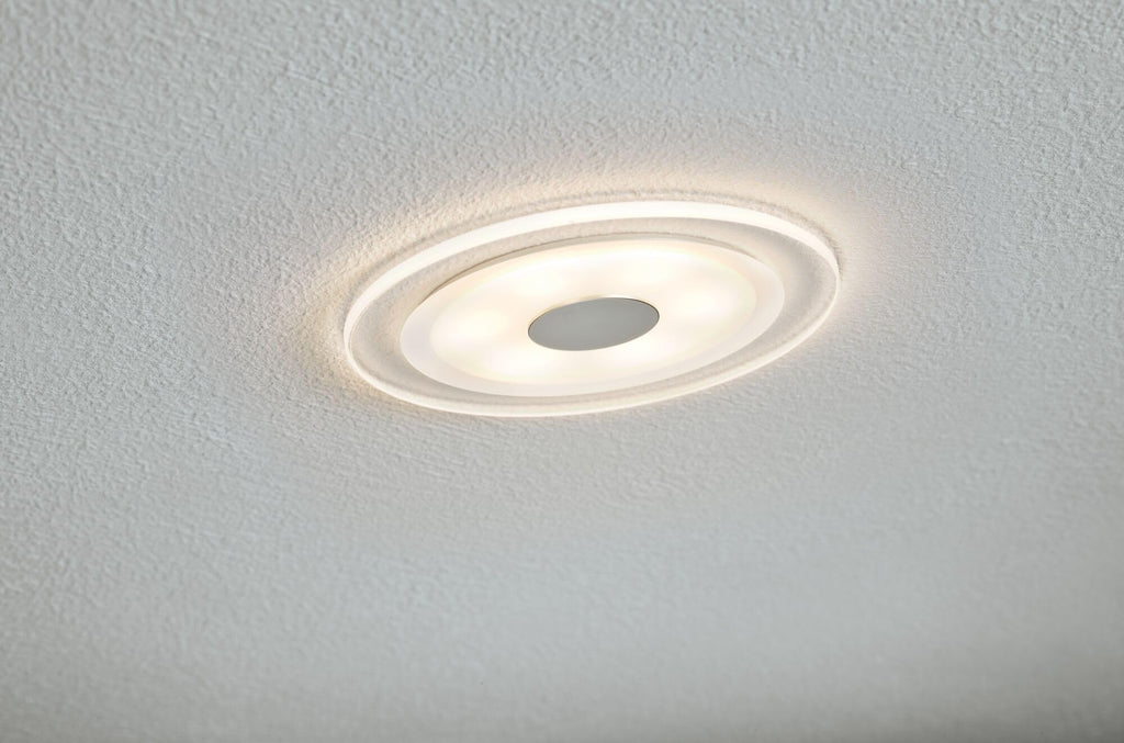 Paulmann 92907 LED Einbauleuchte Whirl rund Einbaustrahler 3x5,5W Deckeneinbauspot Alu Satin Einbaulampe Einbaulicht dimmbar Deckeneinbauleuchte