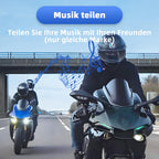 WAYXIN R15pro Motorrad Headset Intercom Helm Headset für bis zu 6 Motorräder 1500M Wireless Kopfhörer mit HiFi/Musik Teilen/FM/AI Sprache Universal intercom Motorradfahren/Skifahren/Radfahren
