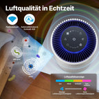 COWAY Luftreiniger Allergiker für Schlafzimmer & kleine Räume, leiser Luftreiniger mit 18,4 dB, CADR 120,1 m³/h, Mood Light, Automatik gegen Pollen, Staub, Tierhaare & Rauch, AIRMEGA 50