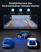 Krunia 8.1" Kabelloser Tragbarer 60FPS CarPlay-Bildschirm für Apple CarPlay & Android Auto, OTA-Updates, Rückfahrkamera, Mirror Link, Bluetooth, Sprachsteuerung, GPS-Navigation