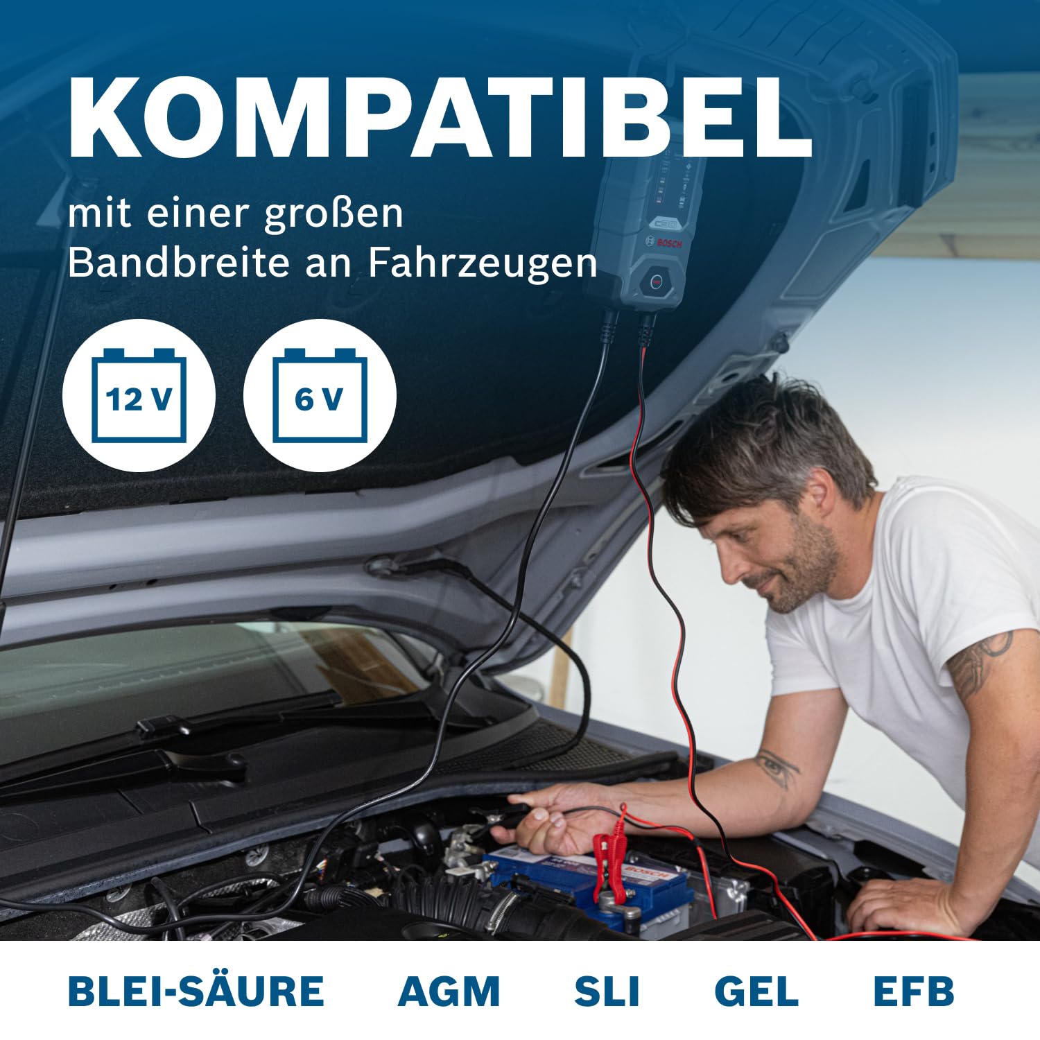 Bosch C30 Batterieladegerät Mit Erhaltungsladung Für Autobesitzer Schnellladung Vielseitig
