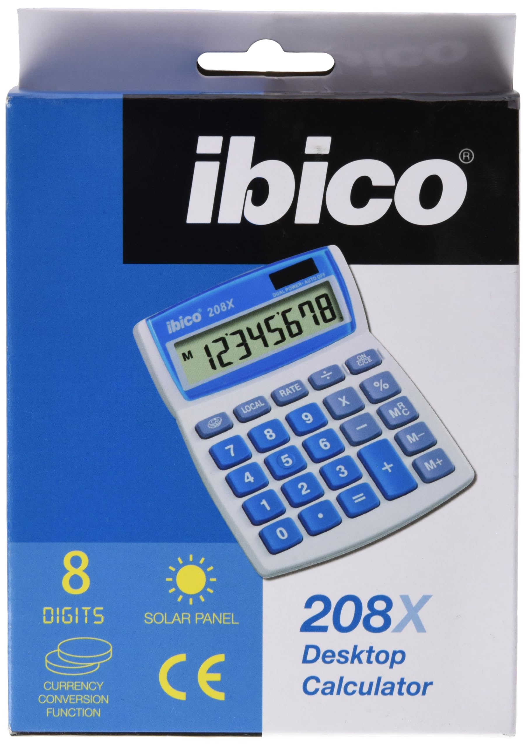 Rexel Ibico Tischrechner (208X) weiß/blau