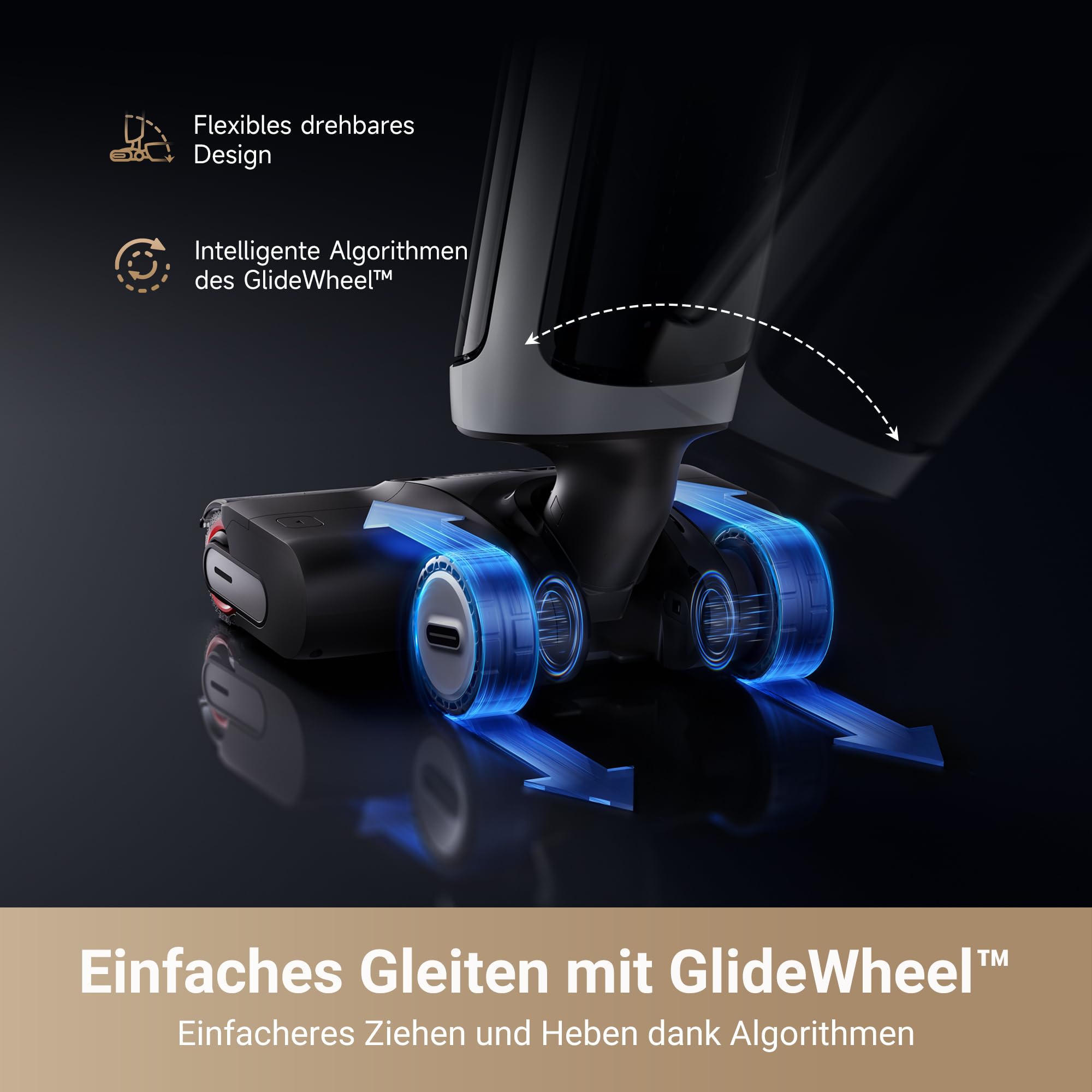 dreame H14 Pro Nass- und Trockensauger, 180° Lie-Flat, 60 °C Bürstenpflege, 5-min Trocknung, automatische Lösungsmittelverteilung, App-Steuerung, Doppelrotationsbürste, 18.000Pa Saugkraft, Doppelkante