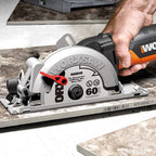 WORX WX439 Kompakt-Handkreissäge 480W - zum Sägen von Metall, Plastik, Holz, Stein und Fliesen - 120mm Sägeblatt