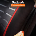 Upgrade4cars Transporter Autositzbezüge Set für die Vordersitze | Van Auto-Schonbezüge Universal in Rot