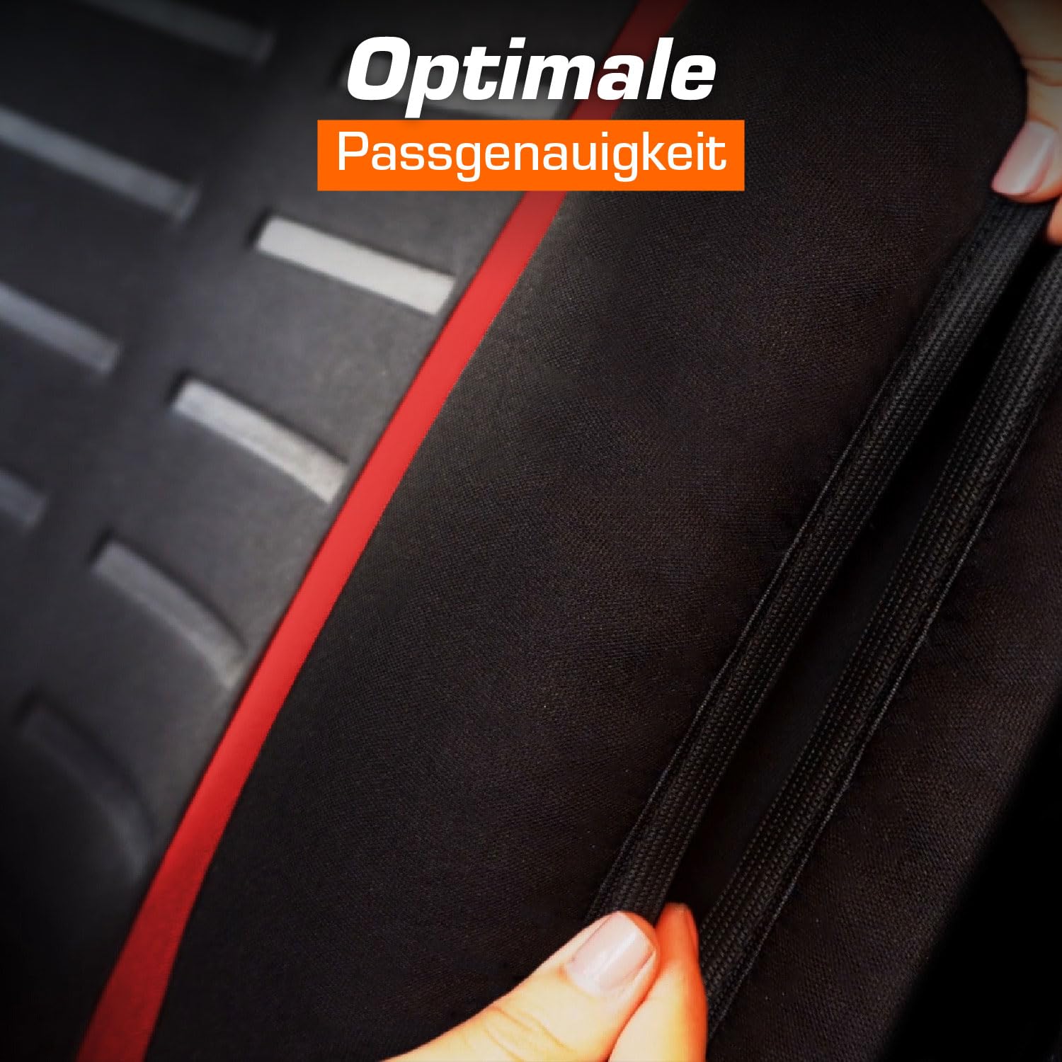 Upgrade4cars Transporter Autositzbezüge Set für die Vordersitze | Van Auto-Schonbezüge Universal in Rot