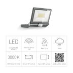 Steinel LED-Außenstrahler XLED ONE XL S Anthrazit, 180°-Bewegungsmelder, 42,6 W, 4200 lm bei 3000K, Aluminium, für Zufahrt, Hof und Garten, 065263