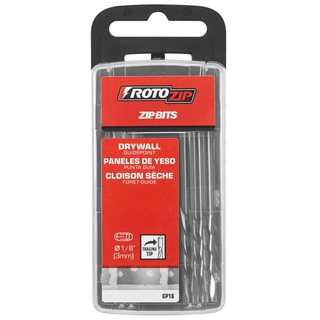 Roto Zip GP16 1/8-Inch Guide Point Drywall Cutting Zip Bit, 16-Pack by Roto Zip