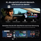 [12,5" QLED] ATOTOZONE AI Android Autoradio mit 1 DIN & Doppel DIN, 8G+128G, Flexview-Display, 7.1.2 CH Audio, 4G LTE,Wireless CarPlay&Android Auto,36B-EQ, Dualband-WLAN, mit 2 Dashcams,X10G125E-R3