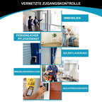 Master Lock Smart Connected Schlüsseltresor zur Wandmontage, Bluetooth oder Kombination, mittel 83 x 127 x 59 mm, Outdoor, für Profis, Schwarz und Grau
