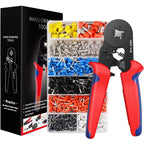 Crimpzange Set, Preciva Aderendhülsenzange mit 1200 Aderendhülsen Set I Aderendhülsenzange selbsteinstellend [Für 0,25-10mm²] I Krimpzange, Crimpzangen, Crimp Zange, Presszange