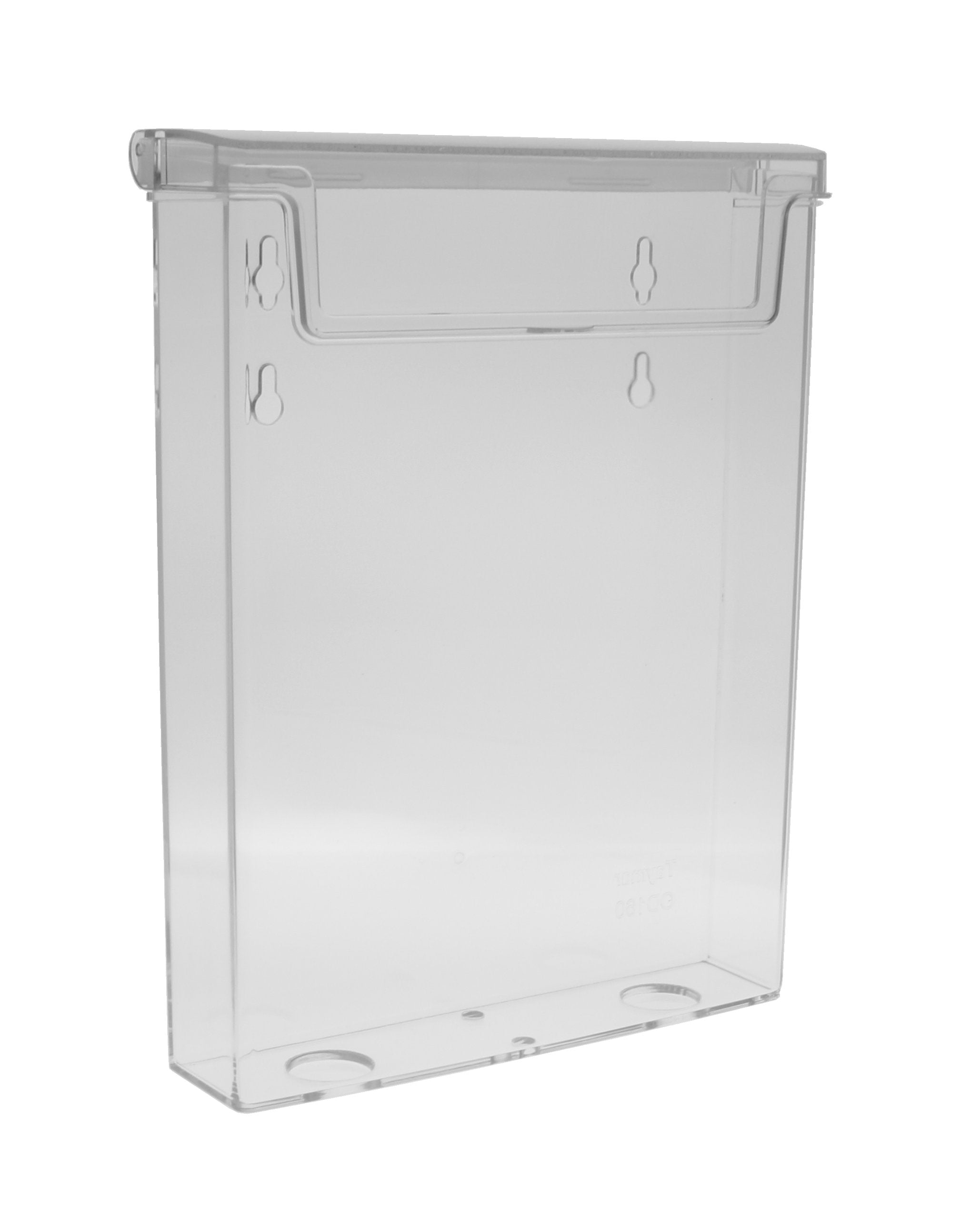 TAYMAR DIN A5 Prospekthalter, Prospektbox mit Deckel, Wetterfest (auch für den Außenbereich geeignet), Klar