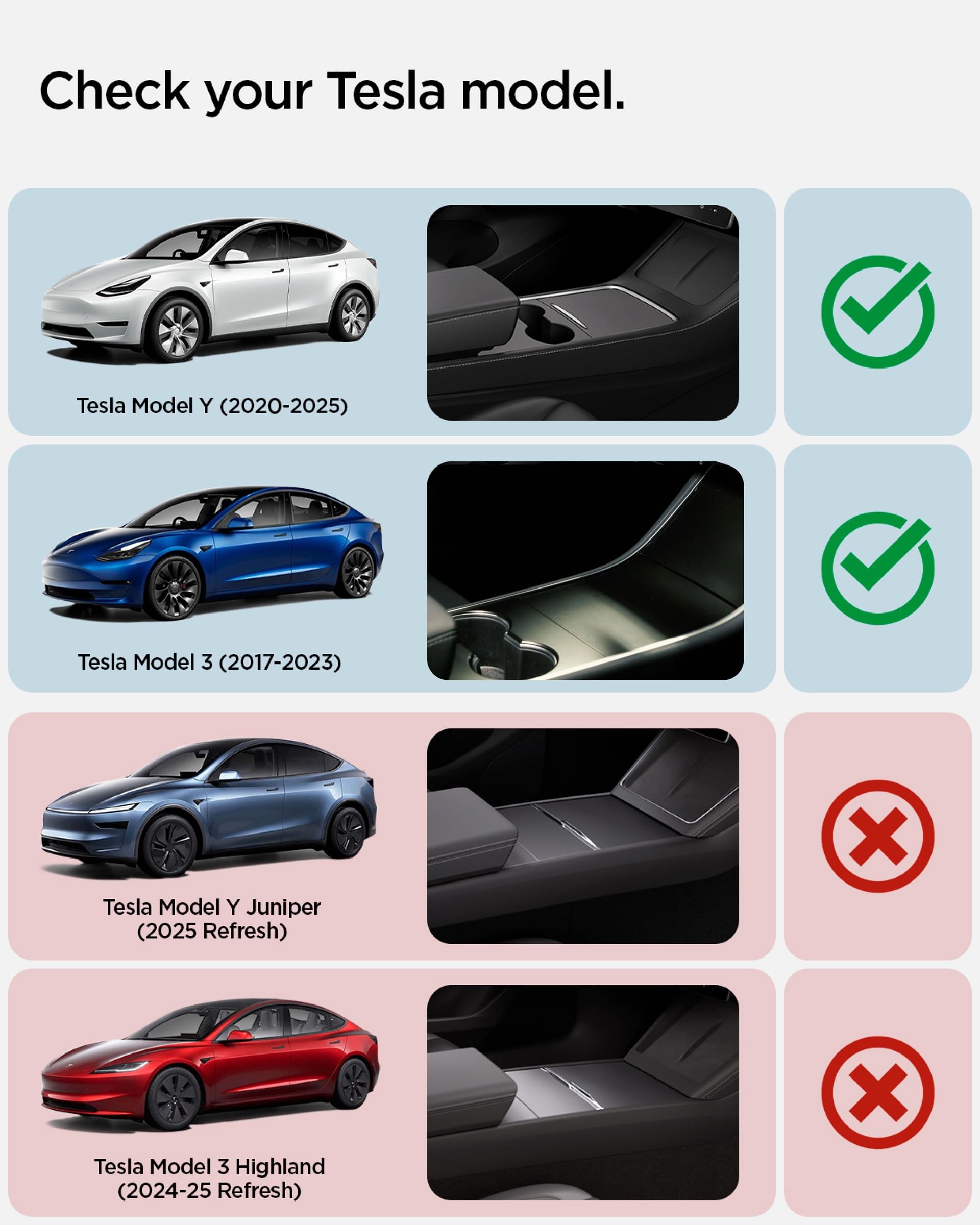 Spigen Tesla Model Y (~2024) und Model 3 (2021-2023) Aufbewahrungsbox unter dem Bildschirm Tablet Organizer Box Tablet Halterung Aufbewahrung entworfen für Tesla Model Y und 3 Zubehör