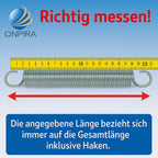 Onpira® 2x Universal Garagentor Feder in 21 Größen verzinkt in Erstausrüster Qualität! zur Auswahl Garagentorfedern Garage Zugfeder (375x48x5,3mm / Zugkraft: 100kg)
