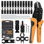 VIGRUE Solarstecker mc4 Stecker, mc4 Crimpzange Set für 2.5/4/6mm² Solarpanel PV Kabel, Männlich/Weiblich Solarpanel Kabelstecker, Ip68 Wasserdicht pv Stecker mit Crimpzange Schraubenschlüssel