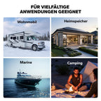 LiTime 2000W Reiner Sinsuswellen Wechselrichter, 12V DC auf 230V AC Konverter, mit Fernbedienung, 4000W Spitzenleistung, 2*AC Ausgängen, USB-Anschluss, Typ-C-Anschluss für Womo, Camping, Solarstrom