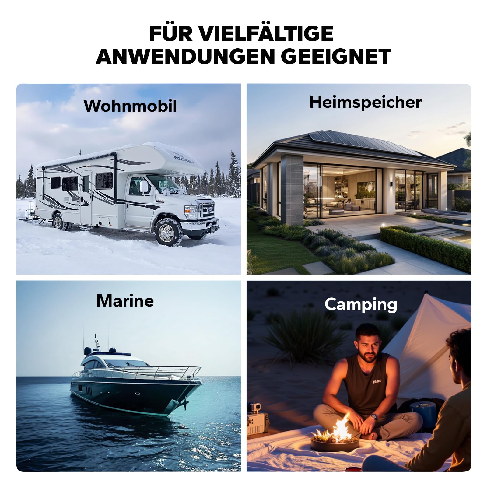 LiTime 2000W Reiner Sinsuswellen Wechselrichter, 12V DC auf 230V AC Konverter, mit Fernbedienung, 4000W Spitzenleistung, 2*AC Ausgängen, USB-Anschluss, Typ-C-Anschluss für Womo, Camping, Solarstrom