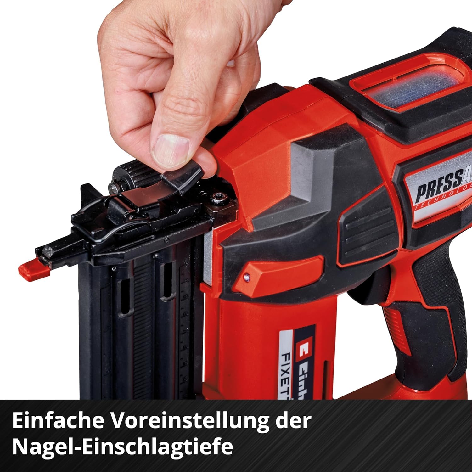 Einhell Professional Akku-Nagler FIXETTO 18/50 N Power X-Change (18V, 60 Schuss/min, max. 50 mm Nagellänge, Tiefeneinstellung, Einzel-/Serienschuss, inkl 500 Nägel, ohne Akku)
