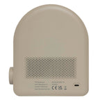 TFA Dostmann Lichtwecker Digital mit Mondlampe, Nachtlicht, Nachttischlampe, White-Noise, Naturgeräusche, Einschlafhilfe, 2 Alarme, 60.2053, Hellgrau, Beige