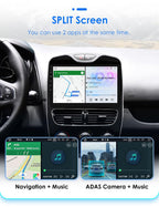 Android 13 Autoradio für Renault Clio 4 ZOE 2016-2019 8-Core 4G+32G GPS Navi für Renault Clio Radio mit Wireless CarPlay Android Auto Bluetooth DAB WiFi 4G Mirror Link Rück-/Frontkamera Input/FM/AM