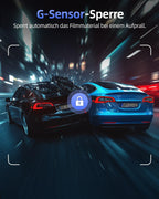 CIEVIE 4K+1080P Dashcam Auto Vorne Hinten mit 64GB SD Karte, 5GHz WiFi Dashcam mit 1,5″ IPS Display, 170° Weitwinkel, G-Sensor, WDR Nachtsicht, Loop-Aufnahme, APP Steuerung, Unterstützt 256 GB Max