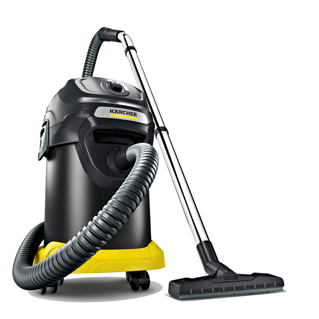 Kärcher AD 4 Premium Aschesauger und Trockensauger ideal für die Reinigung von Kaminen, Pelletöfen und Grills (mit Filterreinigung, 17-Liter-Metallbehälter, Reinigung ohne Schmutzkontakt) Gelb/Schwarz
