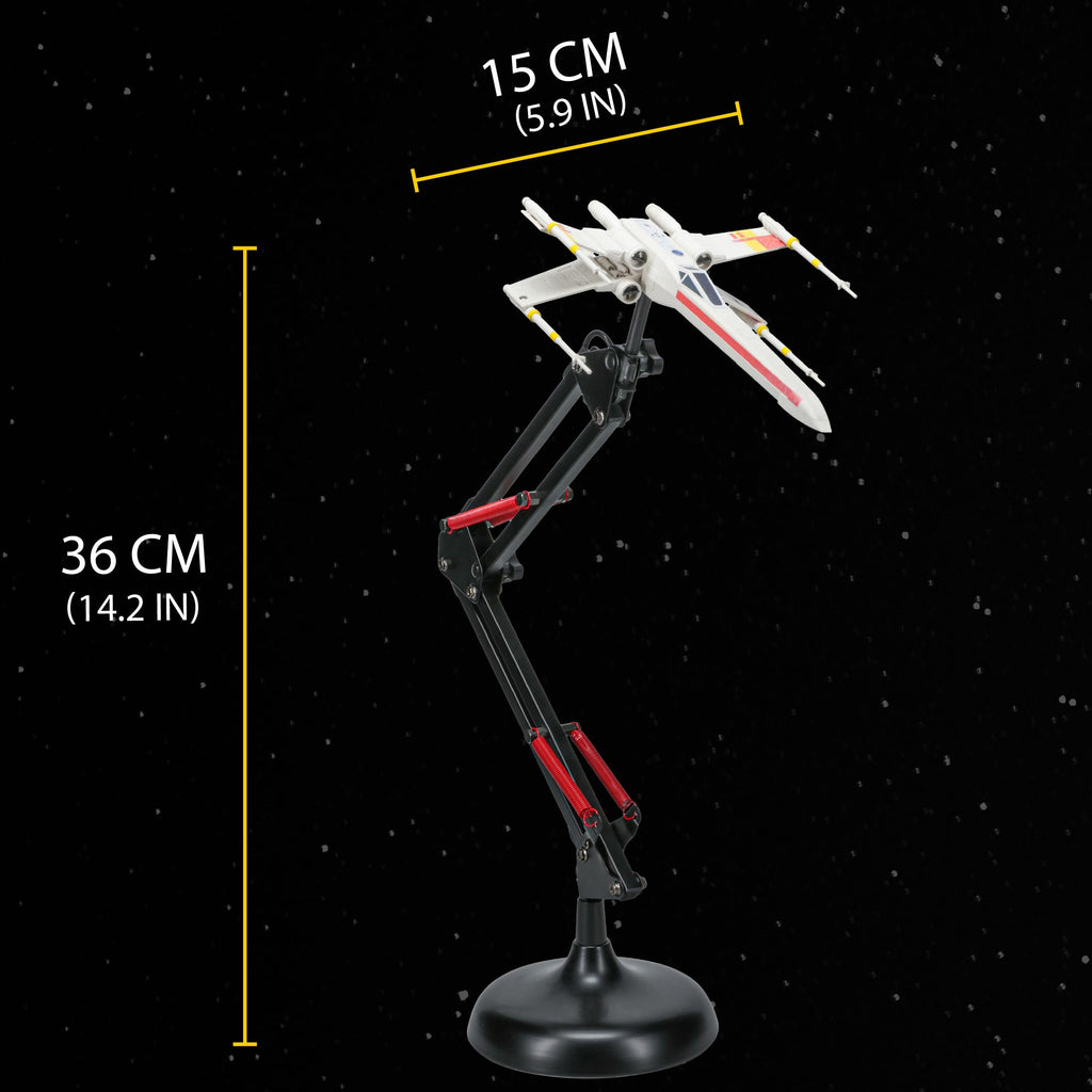Paladone Star Wars X-Wing Flexibler Tischlicht, 15 cm (5,9 Zoll) breite Replik des Schiffs mit LED-Beleuchtung, Betrieben durch im Lieferumfang enthaltenes USB-Kabel, Weiß