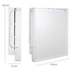 roba Wandwickeltisch + Wickelauflage roba Style grau - Wickeltisch klappbar & platzsparend zur einfachen Wandmontage - Holz weiß, 1 Stück (1er Pack)