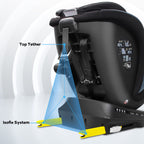 Reecle 360 Drehbar i-Size Kindersitz mit ISOFIX 40-150 cm (0-36 kg) Reboarder, ab Geburt -12 Jahre, ECE R129 (i-Size, Schwarz)