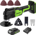 Greenworks 24V Multifunktionswerkzeug 18000 Schwingungen pro Minute 3° Oszillationsbogen variable Geschwindigkeit Exklusiv bei Amazon mit 2Ah Akku