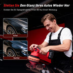 2025 Poliermaschine Auto Akku, 2x4000mAh Batterie (Bis zu 6000 U/min) Poliermaschine Auto, 6'' Autopolierer, 8 mm Exzenter-Poliermaschine für Auto-und Bootspflege, Polieren Wachsen Auto Detaillierung