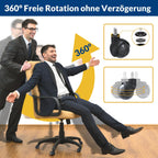 COSYLAND Bürostuhl Rollen 5er-Set 10x22 mm, Gummi Ersatzrollen für Bürostühle, leise Stuhlrollen für Parkett, Teppich & Hartboden (Nur für 1-KEA geeignet)