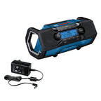 Bosch Professional 18V System Akku Baustellenradio GPB 18V-2 SC (Empfang über DAB+, Bluetooth, FM und AUX, inkl. 1x Netzteil, 1x AUX-Kabel, 1x 3V CR2032 Lithium-Knopfzellen-Batterie)