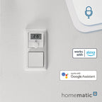 Homematic IP Smart Home Wandthermostat mit Luftfeuchtigkeitssensor, digitales Thermostat Heizkörper/Fußbodenheizung mit/ohne App, Alexa, Google Assistant, Temperaturmessung, Energie sparen, 143159A0C