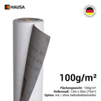 Unterspannbahn 100g/m² flexible dreilagige hochdiffusionsoffene Unterdeckbahn 1,5m x 50m (75m²) reißfest witterungsbeständig ohne Selbstklebestreifen wasserdicht Schalungsbahn HAUSA Classic HU100