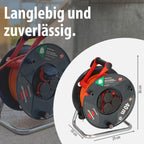 Brennenstuhl Garant V2 IP44 Kabeltrommel 40m outdoor (Made in Germany, 3 Schutzkontakt-Steckdosen, Überhitzungsschutz, kurzfristiger Einsatz im Außenbereich)