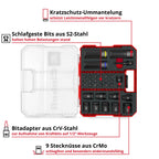 Original Einhell Impact Stecknuss-Set 32-tlg. (18x 30-mm-Kraftbits, 9x 40-mm-Stecknüsse, 3x 80-mm-Stecknüsse, S2- und CrMo-Stahl, Kunststoffhülse, KFZ-Bereich)
