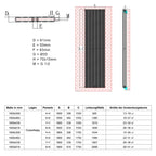ELEGANT Design Flach Heizkörper 1600 x 539 mm Weiß Badheizkörper Doppellagig Heizkoerper Vertikal Paneelheizkörper