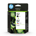 HP 62 (N9J71AE) Multipack Original Druckerpatronen 1xSchwarz, 1xFarbe für HP ENVY 55xx, 56xx, 7640 und HP OfficeJet 200, 250, 57xx