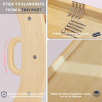 BlueWood 7-in-1 Montessori Kletterdreieck mit Kletterbogen und Rutsche, Holzdreieck für Kleinkinder, Indoor Kletterspielzeug für Kleinkinder, klettergerüst Indoor ab 1 Jahr
