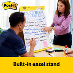 Post-it Super Sticky Meeting Charts, Packung mit 1 Block, mit 20 Blättern, 584 mm x 508 mm, Farbe: Weiß - Selbstklebendes Flipchartpapier für Brainstormings überall
