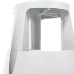 hjh OFFICE Tritthocker TIO-M I Kunststoff Elefantenfuß, Höhe 42 cm, bis 150kg belastbar, mit Rollen 830002 Hellgrau
