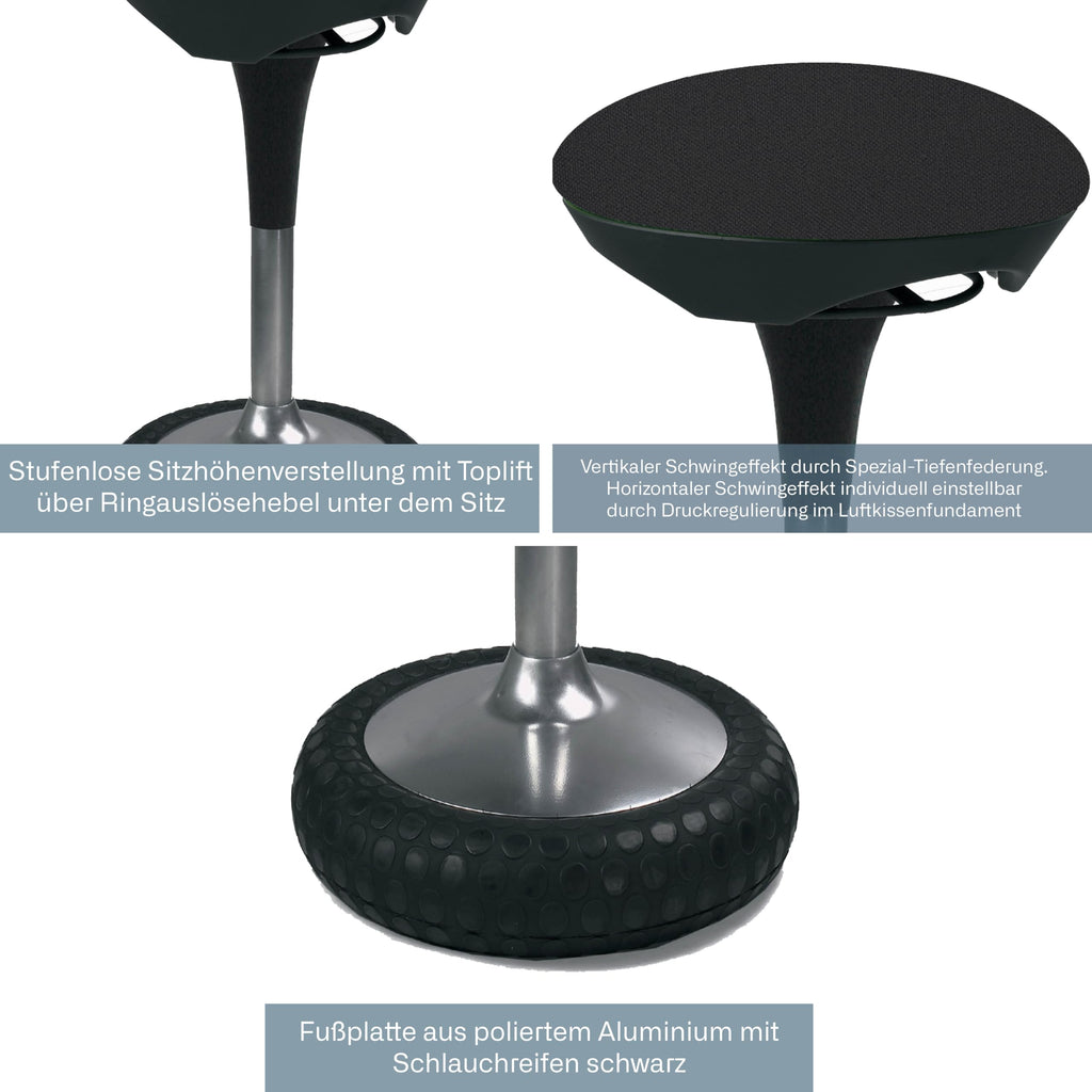 Topstar Bürohocker Sitness 20 schwarz