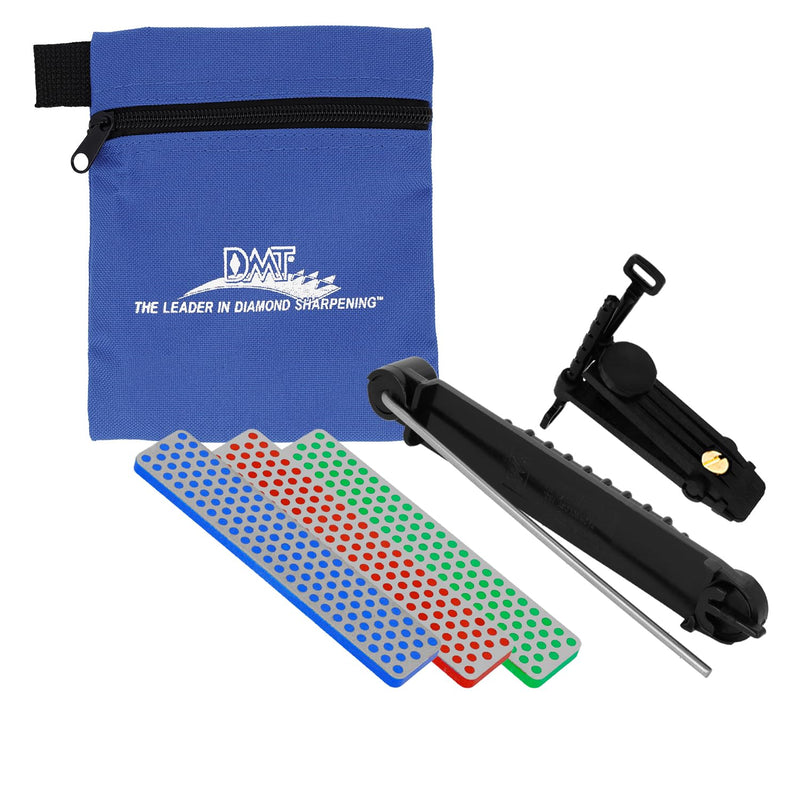 DMT Aligner Diamant Schleifsystem, Messerschärfer mit Schleifstein Extrafein und Fein, Geführtes Schärfen & konstanter Schleifwinkel, Inkl. Tasche, Made in USA, AKEFC