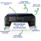 Epson Expression Photo XP-970 3-in-1 Tintenstrahl-Multifunktionsgerät Drucker (Scanner, Kopierer, WiFi, Ethernet, Duplex, 10,9 cm Touchscreen, Einzelpatronen, 6 Farben, DIN A3) schwarz, 10 x 15 cm