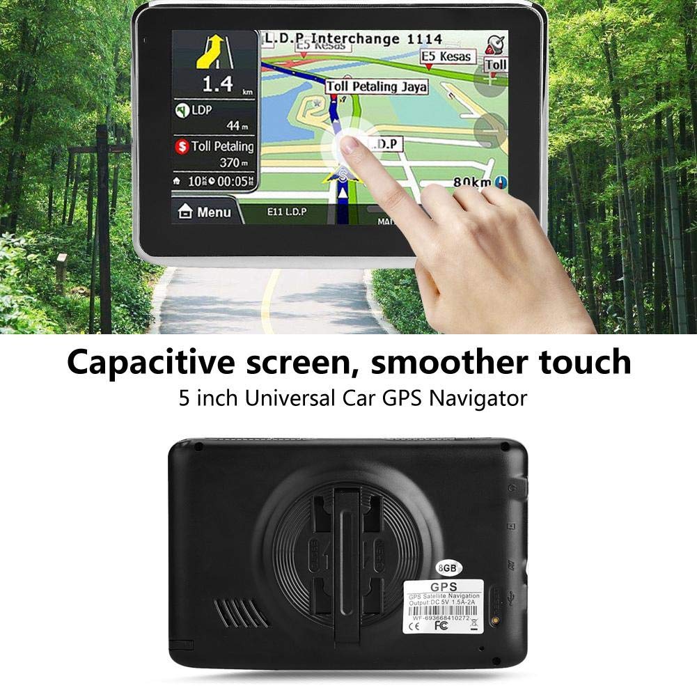 Navigationsgeräte für Auto, GPS-Navigation, universeller 5 Zoll Touchscreen Auto Navigator GPS Navigation DDR256M 8G MP3 FM Europa Karte 1
