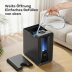 AROEVE 5L Top Fill Luftbefeuchter Schlafzimmer, Ultraschall Kühle Nebel Humidifier mit Aroma Diffuser, Smart Hygrostat, Nachtlicht, 50H/25dB Leise Raumluftbefeuchter für Pflanzen Baby Kinderzimmer
